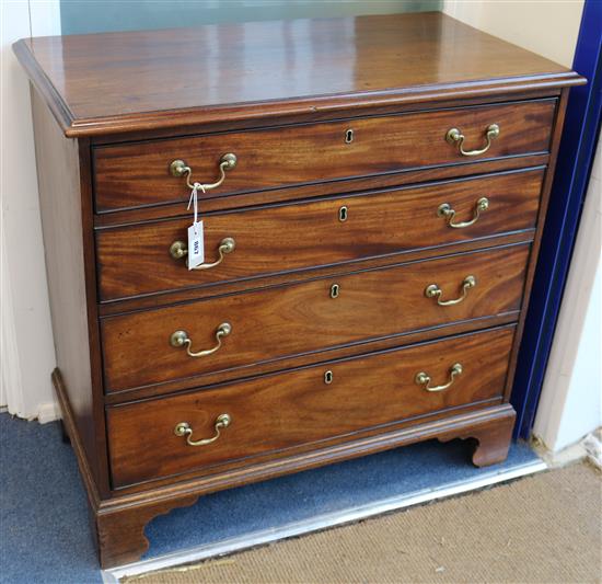 A mahogany chest of drawers W.87cm